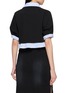 背面 - 点击放大 - WE11DONE - Striped Layered Cropped Polo Top