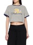 首图 - 点击放大 - WE11DONE - Cropped Bear Graphic Ringer Terry T-Shirt