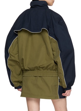 背面 - 点击放大 - WE11DONE - Colourblock Stand Collar Washed Cotton Track Jacket