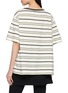 背面 - 点击放大 - WE11DONE - Rhinestone Logo Striped T-Shirt