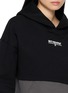  - WE11DONE - Cropped Double Layer Cotton Hoodie