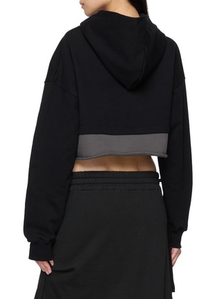 背面 - 点击放大 - WE11DONE - Cropped Double Layer Cotton Hoodie