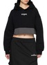 首图 - 点击放大 - WE11DONE - Cropped Double Layer Cotton Hoodie