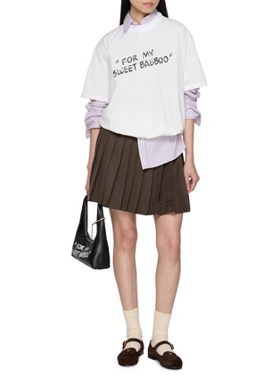 模特儿示范图 - 点击放大 - MARGESHERWOOD - X Peanuts Balloon Babboo Cotton T-Shirt