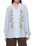 首图 - 点击放大 - BAZISZT - Tinees Floral Beaded Appliqué Embroidered Cotton Shirt