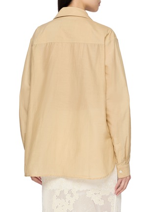 背面 - 点击放大 - BAZISZT - Beauly Floral Appliqué Cotton Silk Shirt