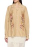 首图 - 点击放大 - BAZISZT - Beauly Floral Appliqué Cotton Silk Shirt