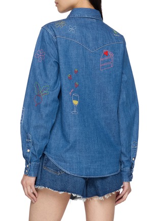 背面 - 点击放大 - MOTHER - All My Exes Embroidered Cotton Denim Shirt