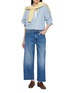 模特儿示范图 - 点击放大 - MOTHER - The Dodger Ankle Crocheted Pocket Cotton Denim Jeans