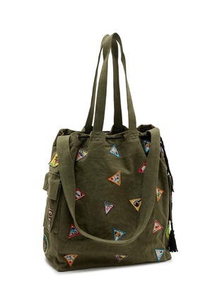 细节 - 点击放大 - BAZISZT - Scout Patch Embellished Canvas Tote