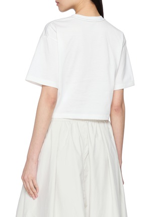 背面 - 点击放大 - AND WANDER - Reflective Logo Crewneck Cropped T-Shirt