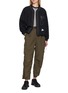 模特儿示范图 - 点击放大 - AND WANDER - Webbing Belt Drawcord Hem Pants
