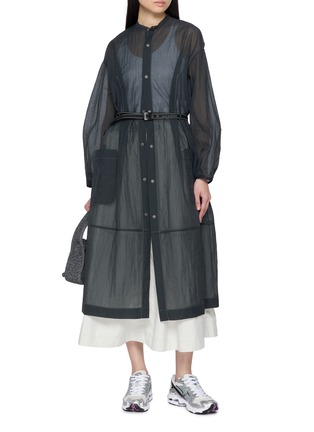 模特儿示范图 - 点击放大 - AND WANDER - Sheer Ripstop Long Shirt