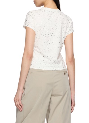背面 - 点击放大 - ALEXANDERWANG - All Over Crystal Hotfix Cotton Baby T-Shirt