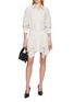 模特儿示范图 - 点击放大 - ALEXANDERWANG - Layered Cut-Off Silk Double Shirt Dress