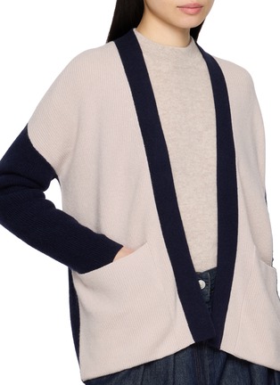  - JOVENS - Oversized Bi Tone Cashmere Knit Cardigan