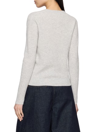 背面 - 点击放大 - JOVENS - V-Neck Ribbed Cashmere Cable Knit Sweater