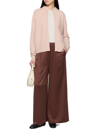 模特儿示范图 - 点击放大 - JOVENS - Fancy Stitch Cashmere Bomber Cardigan