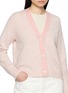  - JOVENS - V-Neck Tri Tone Beading Cashmere Knit Cardigan