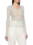 细节 - 点击放大 - HELMUT LANG - Layered Long Sleeve Mesh Top