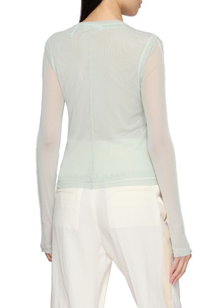 背面 - 点击放大 - HELMUT LANG - Layered Long Sleeve Mesh Top