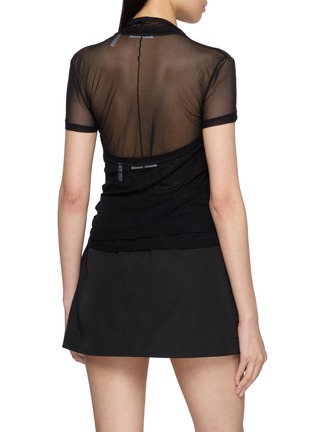 背面 - 点击放大 - HELMUT LANG - Layered Short Sleeve Mesh Top