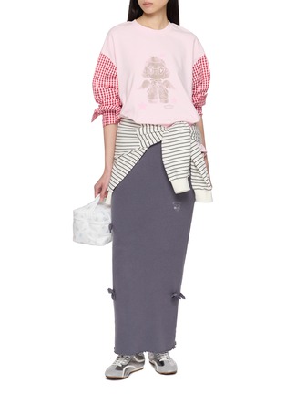 模特儿示范图 - 点击放大 - GOODBAI - X Lane Crawford Long Sleeve Printed Crewneck Top