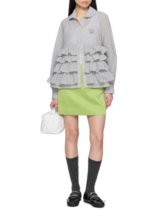 模特儿示范图 - 点击放大 - GOODBAI - X Lane Crawford Long Sleeve Ruffle Shirt