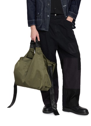 背面 - 点击放大 - DISCORD YOHJI YAMAMOTO - Leather Trim Patch Dot Tote Bag