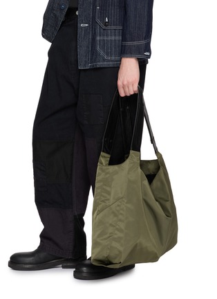 正面 -点击放大 - DISCORD YOHJI YAMAMOTO - Leather Trim Patch Dot Tote Bag