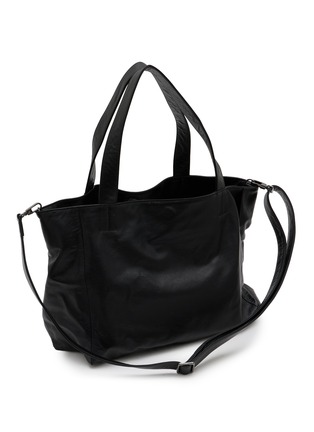 细节 - 点击放大 - DISCORD YOHJI YAMAMOTO - Pinched Leather Tote Bag