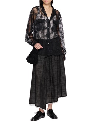 模特儿示范图 - 点击放大 - MIDORIKAWA - Lace Shirt