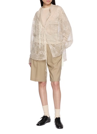 模特儿示范图 - 点击放大 - MIDORIKAWA - Lace Shirt