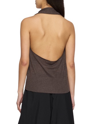 背面 - 点击放大 - ST. AGNI - Deep V Open Back Halter Wool Knit Top