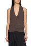 首图 - 点击放大 - ST. AGNI - Deep V Open Back Halter Wool Knit Top