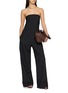 模特儿示范图 - 点击放大 - ST. AGNI - Strapless Open Back Pinstripe Jumpsuit