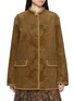 首图 - 点击放大 - INTO THE EAST - Floral Ribbon Edge Velvet Coat
