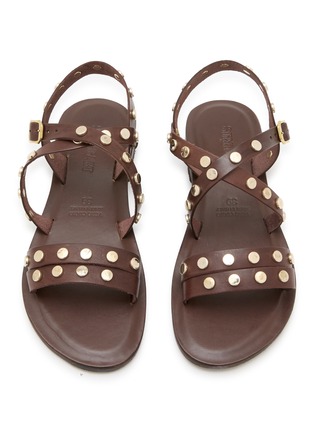细节 - 点击放大 - STRINGART - Studded Leather Sandals