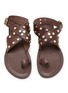 细节 - 点击放大 - STRINGART - Studded Toe Ring Leather Sandals