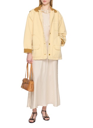 模特儿示范图 - 点击放大 - DÔEN - Pascual Contrast Collar Cotton Jacket