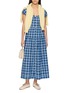 模特儿示范图 - 点击放大 - DÔEN - Valenne Check Cotton Midi Dress