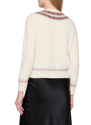 背面 - 点击放大 - DÔEN - Patterned Intarsia Knit Cardigan