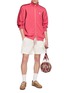 模特儿示范图 - 点击放大 - ADIDAS - Wales Bonner Logo Embroidered Football Shorts