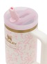 细节 –点击放大 - STANLEY - X LoveShackFancy The Quencher ProTour Flip Straw Tumbler 30oz — Baby Bow Pink Peppermint
