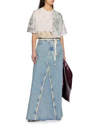 模特儿示范图 - 点击放大 - MAISON MARGIELA - 印花拼接纯棉 T 恤