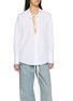 首图 - 点击放大 - MAISON MARGIELA - V 领系带廓形纯棉衬衫