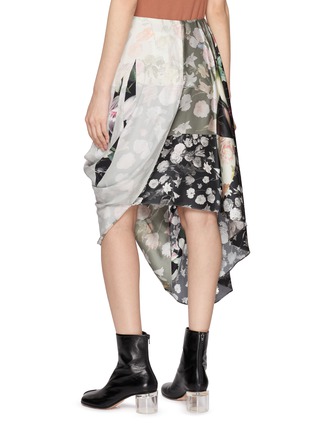 背面 - 点击放大 - MAISON MARGIELA - Asymmetrical Draped Patchwork Silk Long Skirt