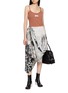 模特儿示范图 - 点击放大 - MAISON MARGIELA - Asymmetrical Draped Patchwork Silk Long Skirt
