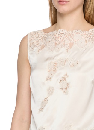  - DÔEN - Lace Trim Silk Top