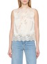 首图 - 点击放大 - DÔEN - Lace Trim Silk Top
